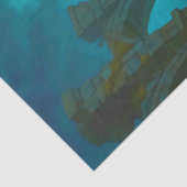 Evil Gothic Witch Glowing Eyes beroemd gemaakt doo Tissuepapier (Detail)