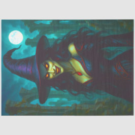 Evil Gothic Witch Glowing Eyes beroemd gemaakt doo Tissuepapier