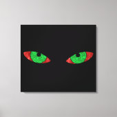 Evil Green Eyes Canvas Afdruk (Voorkant)