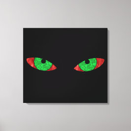 Evil Green Eyes Canvas Afdruk