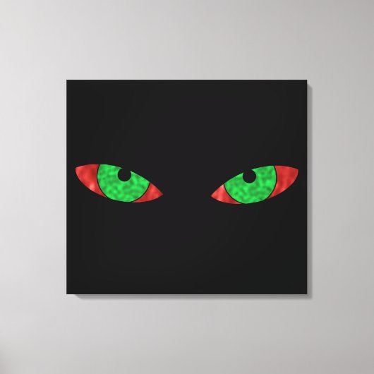 Evil Green Eyes Canvas Afdruk (Voorkant)