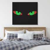 Evil Green Eyes Canvas Afdruk (Insitu (Slaapkamer))