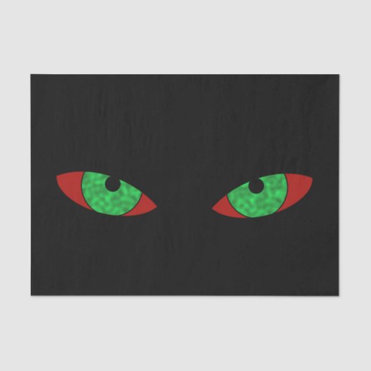 Evil Green Eyes Tissuepapier (Voorkant)