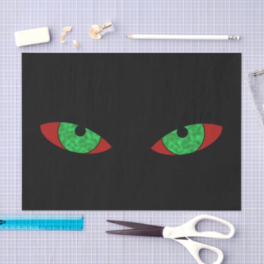 Evil Green Eyes Tissuepapier (Craft)