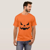 Evil Grin Pumpkin Gezicht voor Halloween Decoratie T-shirt (Voorkant volledig)