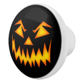 Evil Grinning Face Halloween Keramische Knop (Rechts)