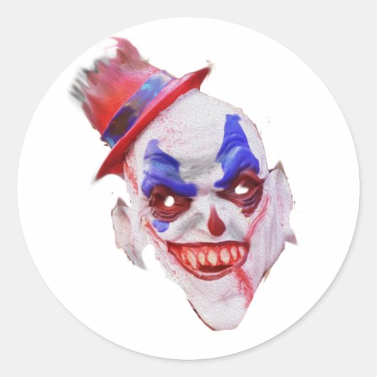 Evil Halloween Clown Gezicht Stickers (Voorkant)