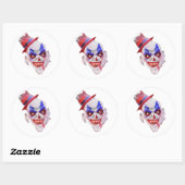 Evil Halloween Clown Gezicht Stickers (Vel)