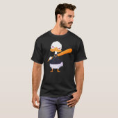Evil Halloween duck with baseball bat T-shirt (Voorkant volledig)