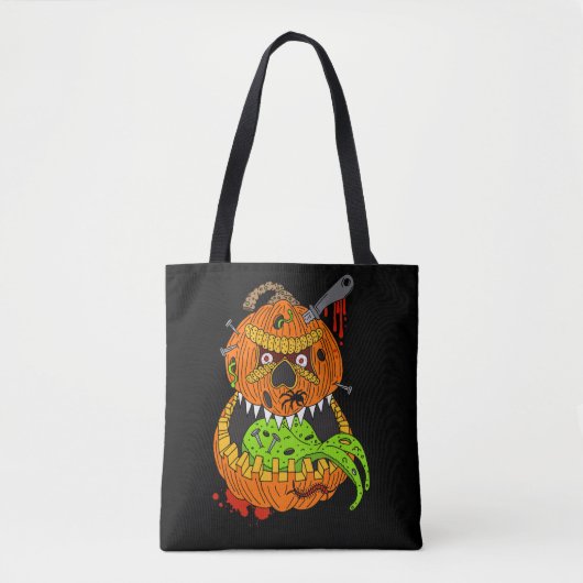 Evil Halloween Monsters Omkeerbaar Griezelig Tote Bag (Voorkant)