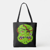 Evil Halloween Monsters Omkeerbaar Griezelig Tote Bag (Achterkant)