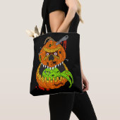 Evil Halloween Monsters Omkeerbaar Griezelig Tote Bag (Dichtbij)