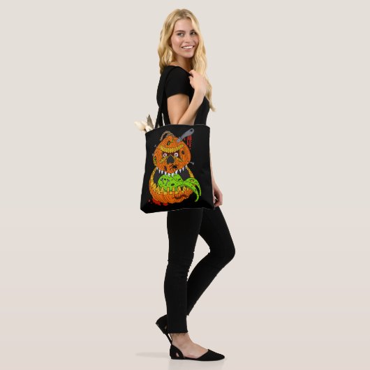 Evil Halloween Monsters Omkeerbaar Griezelig Tote Bag (Op model)