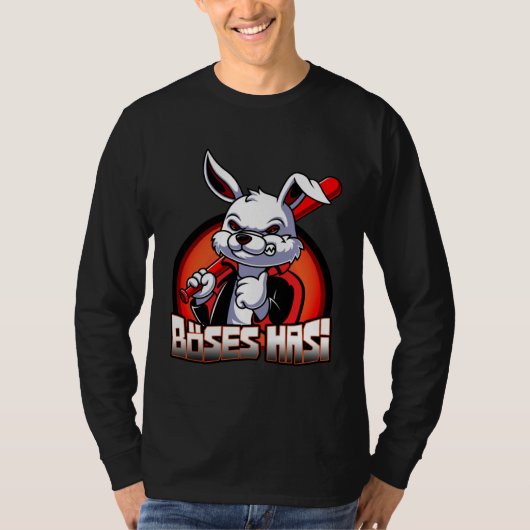 Evil Hasi Rabbit Easter Bunny T-shirt (Voorkant)