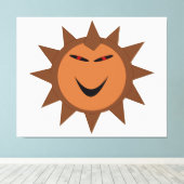 Evil Hedegel Kawaii Gothic Halloween Canvas Print (Insitu (Houten vloer))