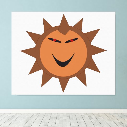 Evil Hedegel Kawaii Gothic Halloween Canvas Print (Insitu (Houten vloer))