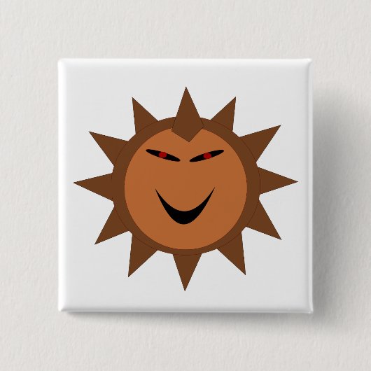 Evil Hedgel Kawaii Gothic Halloween Button (Voorkant)