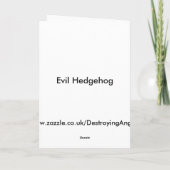 Evil Hedgel Kawaii Gothic Halloween Custom Kaart (Achterkant)