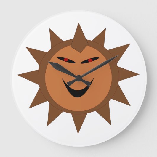 Evil Hedgel Kawaii Gothic Halloween Wall Clock Grote Klok (Voorkant)