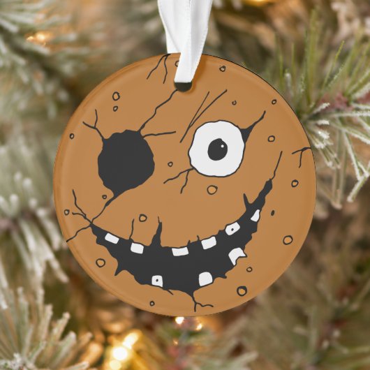 Evil Horror Gingerbread Man Face Tree Ornament (Boom)