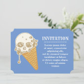 Evil Ice Cream Cone-uitnodiging Kaart (Staand voorkant)