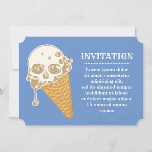 Evil Ice Cream Cone-uitnodiging Kaart (Voorkant)