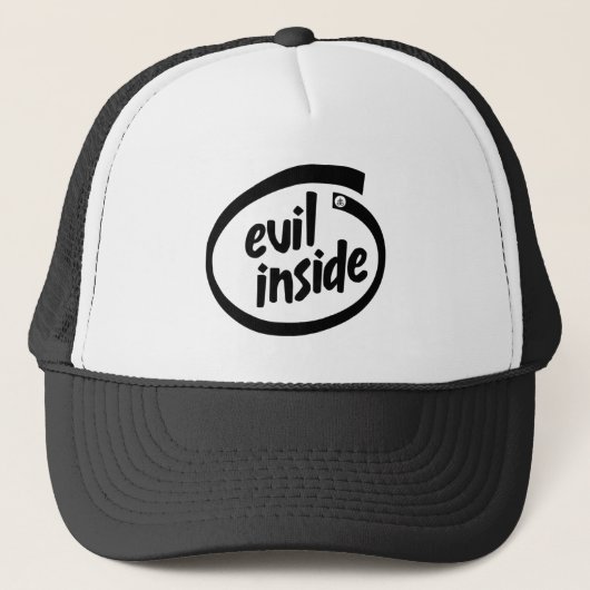 Evil Inside - 666 - Hail Satan - Cap - Truckercap Trucker Pet (Voorkant)