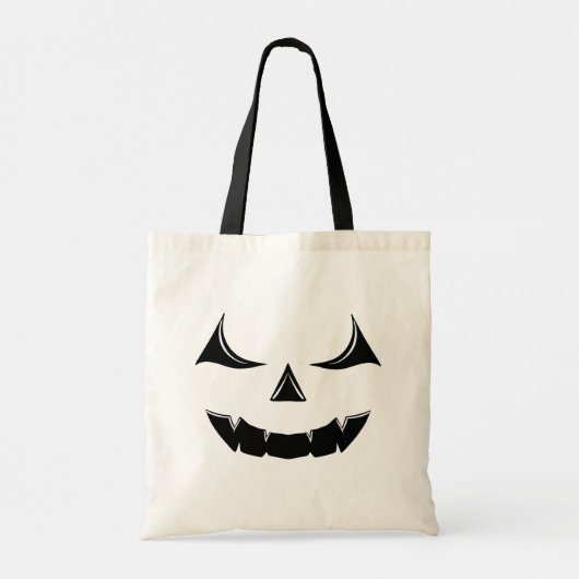 Evil Jack O'Lantern Pumpkin Face Tote Bag (Achterkant)