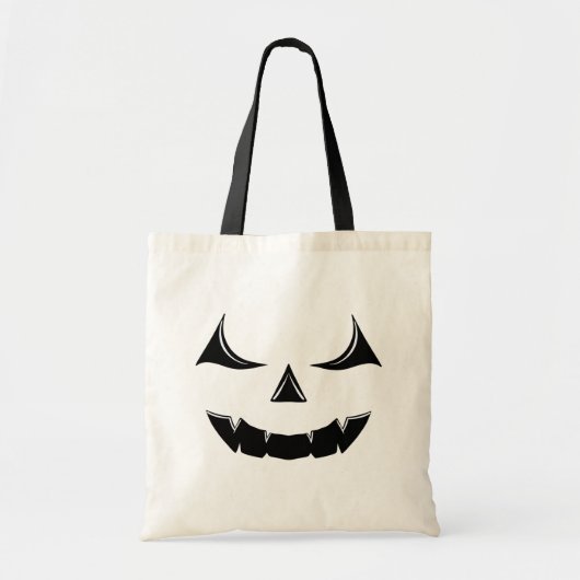 Evil Jack O'Lantern Pumpkin Face Tote Bag (Voorkant)