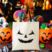 Evil Jack O'Lantern Pumpkin Face Tote Bag