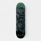Evil Japan Samurai Skull hand drawn Skateboard (Voorkant)