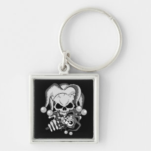 Evil Jester Skull Sleutelhanger