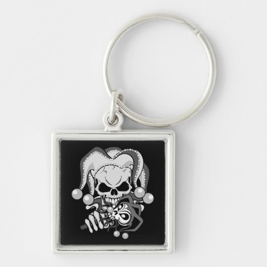 Evil Jester Skull Sleutelhanger (Voorkant)