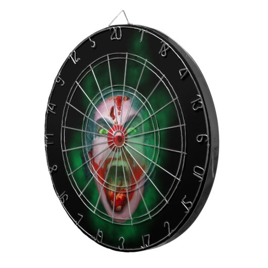 Evil Joker Clown Face Dartbord (Voorkant Rechts)