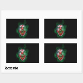 Evil Joker Clown Face Rechthoekige Sticker (Vel)