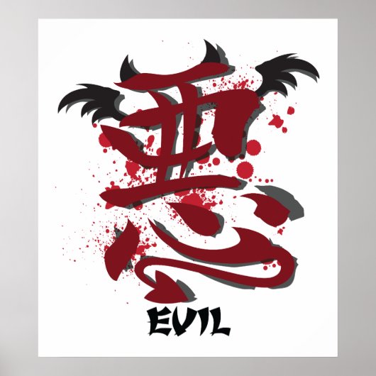 Evil Kanji Poster (Voorkant)