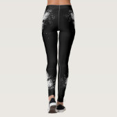 Evil kat ogen halftoon zwart en wit grafisch leggings (Achterkant)