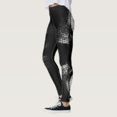 Evil kat ogen halftoon zwart en wit grafisch leggings (Links)