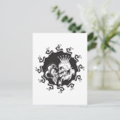 Evil King Skull Briefkaart (Staand voorkant)