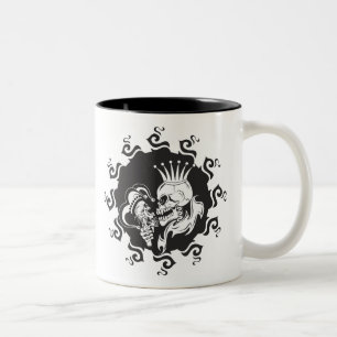 Evil King Skull Tweekleurige Koffiemok