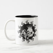Evil King Skull Tweekleurige Koffiemok (Links)
