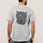 evil kitty surprise - gray t-shirt (Achterkant)