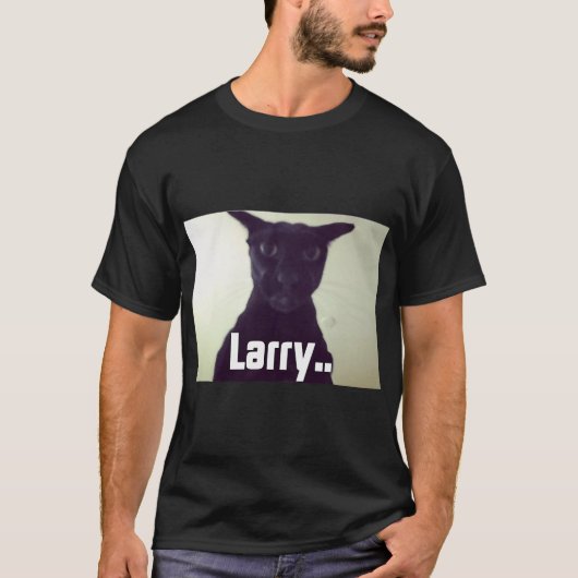 Evil Larry Cursed Cat Meme T-shirt (Voorkant)