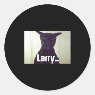 Evil Larry Meme Larry Cat Meme Vervloekte Memen He Ronde Sticker