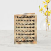 Evil Laugh Halloween Kaart (oranje en zwart) (Gele Bloem)