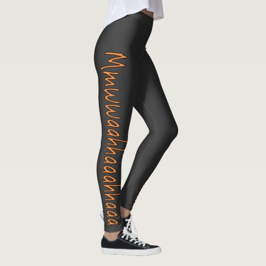 Evil Laughter Mmwwahaahaaahhaaa Halloween Leggings (Rechts)