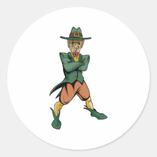 Evil Leprechaun Ronde Sticker