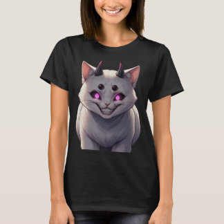 Evil Little Demon Cat Grappig Ontwerp T-shirt