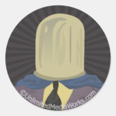 Evil Mastermind Crystal Ronde Sticker (Voorkant)