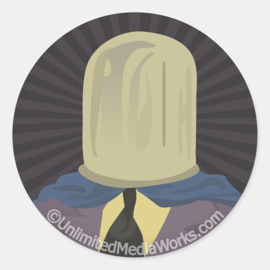 Evil Mastermind Crystal Ronde Sticker (Voorkant)